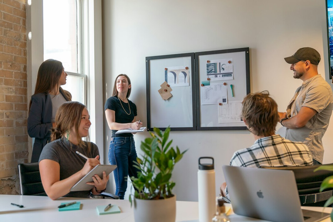 team collaboration in office